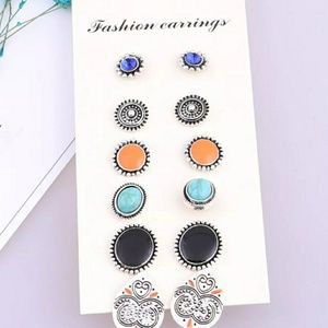 🆕Retro-style Punk/Bohemian Earrings 6 pair